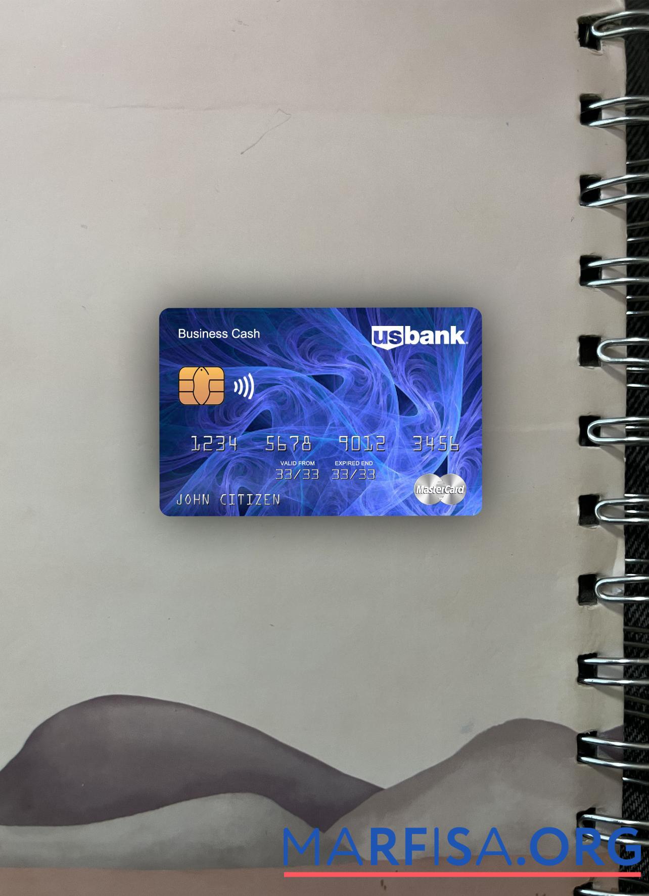Realistic USA U.S. Bank mastercard photolook front real example
